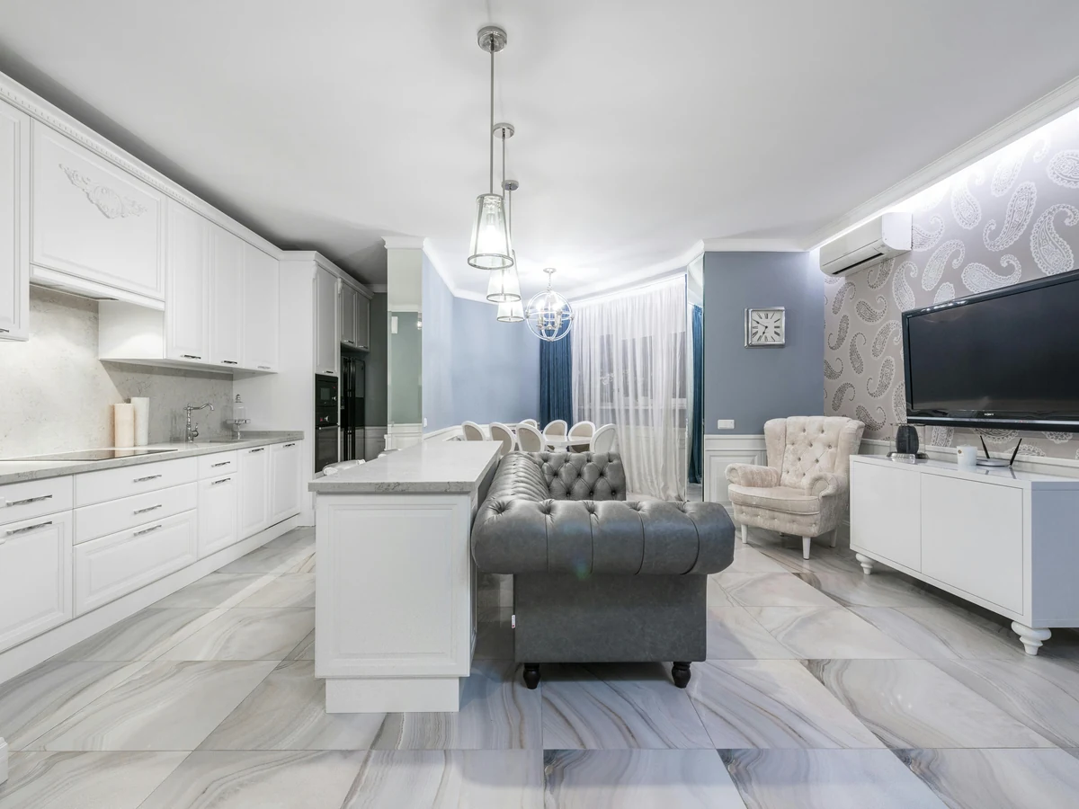 Living Room Painting White Kitchen Lounge by Plymouth Painters in Plymouth